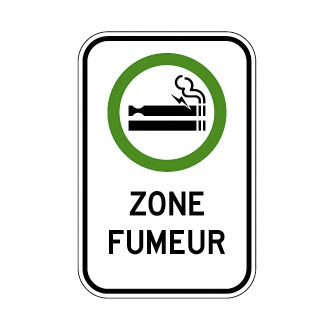 Panneau personnalisé zone fumeur